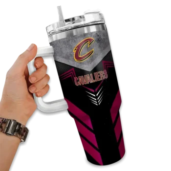personalized cleveland cavaliers arrow armor wine black curved tumbler fashion forward 1.webp