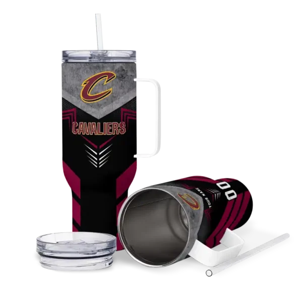 personalized cleveland cavaliers arrow armor wine black curved tumbler high quality 1.webp