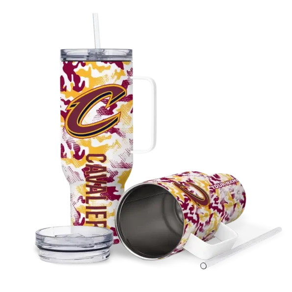 personalized cleveland cavaliers camo mashup wine white curved tumbler high quality 1.webp