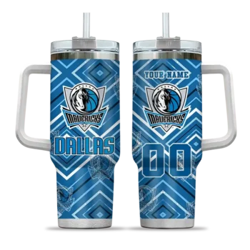 personalized dallas mavericks bold diamonds blue curved tumbler best selling 1.webp