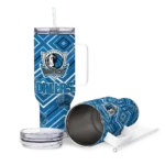 personalized dallas mavericks bold diamonds blue curved tumbler best selling 1.webp