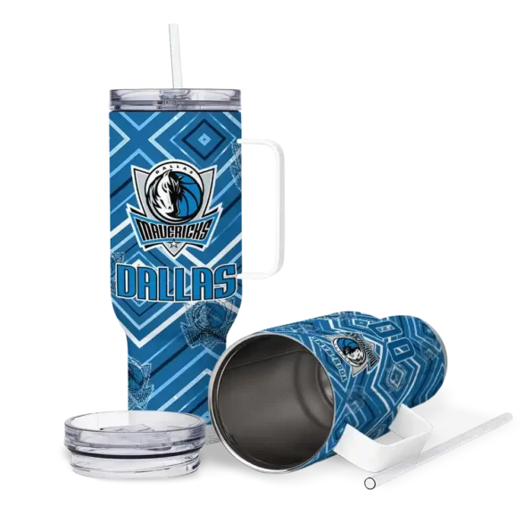 personalized dallas mavericks bold diamonds blue curved tumbler high quality 1.webp