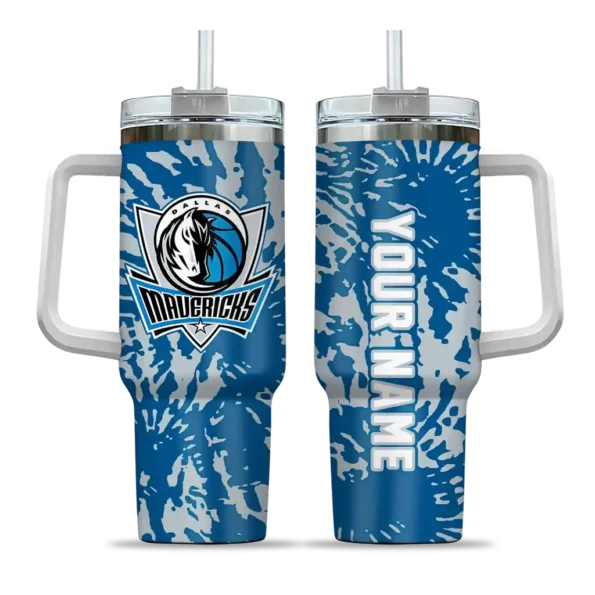 personalized dallas mavericks burst swirl blue curved tumbler best selling 1.webp