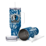 personalized dallas mavericks burst swirl blue curved tumbler best selling 1.webp