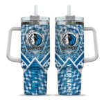 personalized dallas mavericks chevron angle blue curved tumbler best selling 1.webp