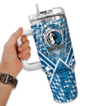 personalized dallas mavericks chevron angle blue curved tumbler fashion forward 1.webp