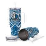 personalized dallas mavericks chevron angle blue curved tumbler best selling 1.webp