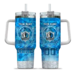 personalized dallas mavericks geometric prism blue curved tumbler best selling 1.webp