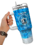 personalized dallas mavericks geometric prism blue curved tumbler best selling 1.webp