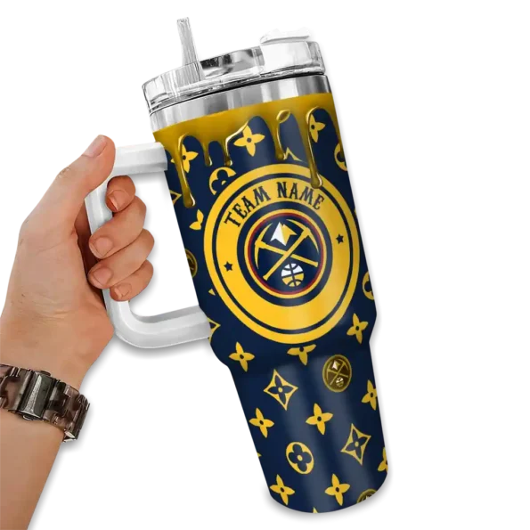 personalized denver nuggets bullseye drips blue curved tumbler fashion forward 1.webp
