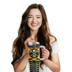 personalized denver nuggets chevron layers blue curved tumbler best selling 1.webp