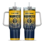 personalized denver nuggets gradient dots blue curved tumbler best selling 1.webp