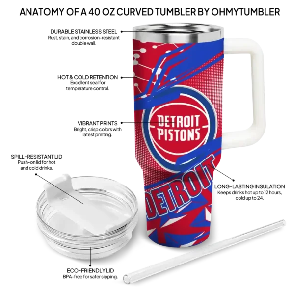 personalized detroit pistons abstract paths red curved tumbler new arrival 1.webp