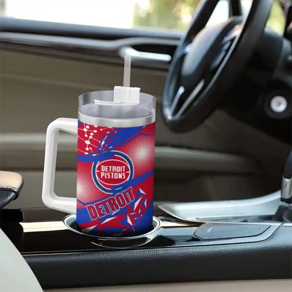 personalized detroit pistons abstract paths red curved tumbler trendy 1.webp
