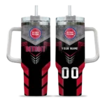 personalized detroit pistons arrow armor red black curved tumbler best selling 1.webp