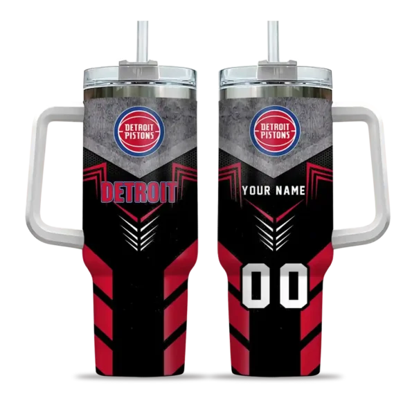 personalized detroit pistons arrow armor red black curved tumbler best selling 1.webp
