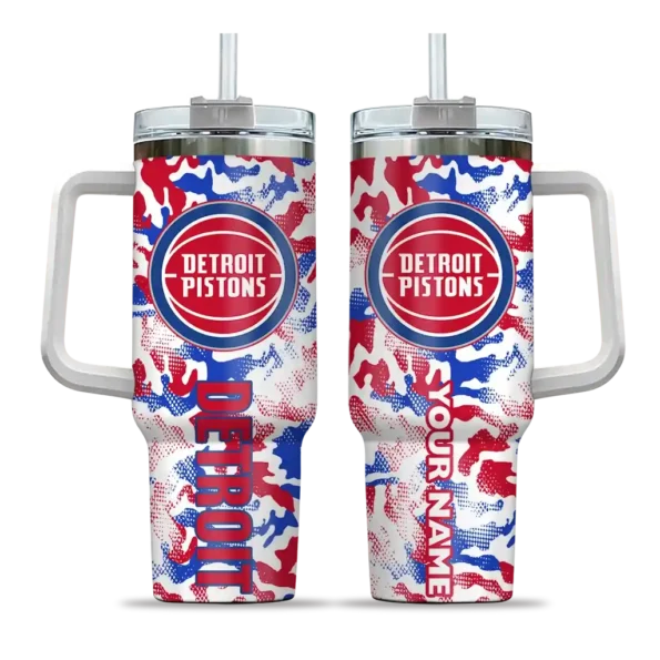 personalized detroit pistons camo mashup red white curved tumbler best selling 1.webp