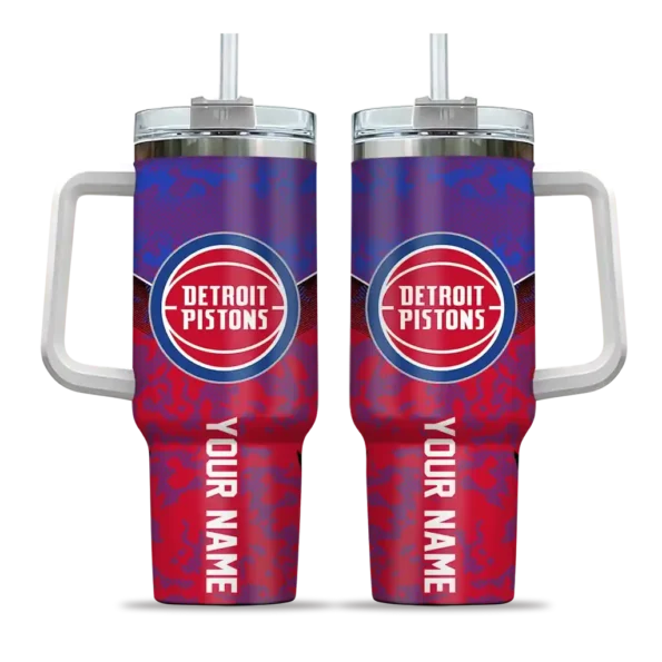 personalized detroit pistons chevron stripe red curved tumbler best selling 1.webp