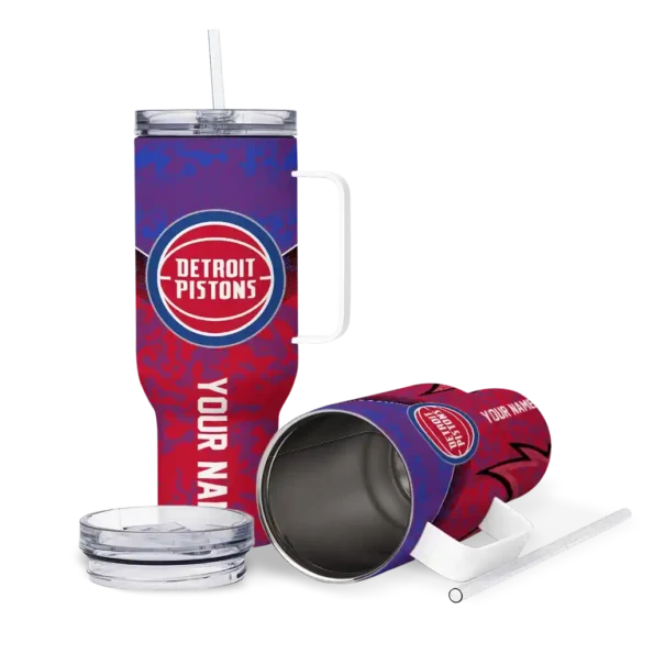 personalized detroit pistons chevron stripe red curved tumbler high quality 1.webp