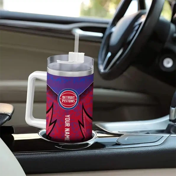 personalized detroit pistons chevron stripe red curved tumbler trendy 1.webp
