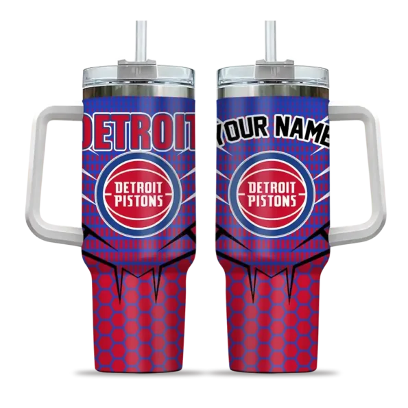 personalized detroit pistons hex texture red curved tumbler best selling 1.webp
