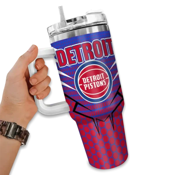 personalized detroit pistons hex texture red curved tumbler fashion forward 1.webp