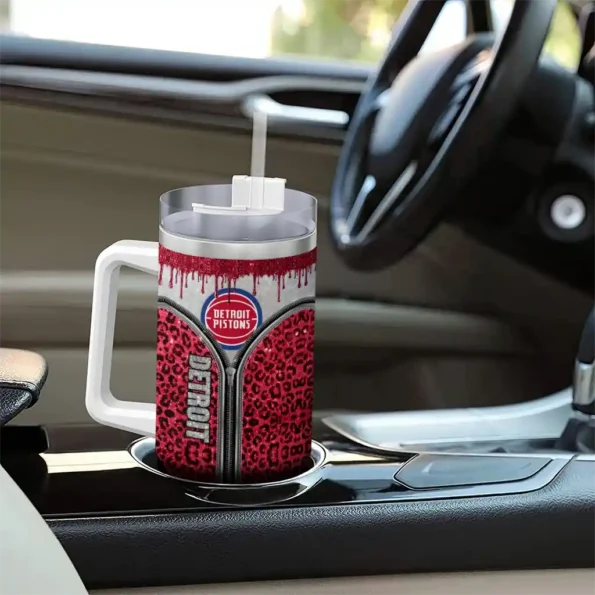 personalized detroit pistons leopard zipper red curved tumbler trendy 1.webp