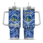 personalized golden state warriors bold diamonds blue curved tumbler best selling 1.webp