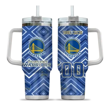 personalized golden state warriors bold diamonds blue curved tumbler best selling 1.webp