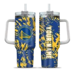 personalized golden state warriors burst swirl blue curved tumbler best selling 1.webp