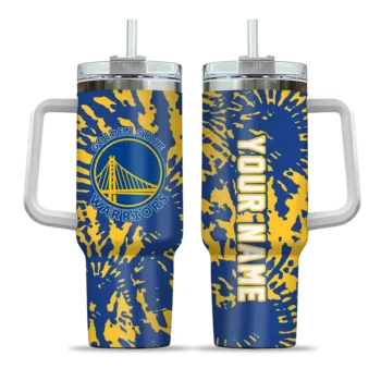 personalized golden state warriors burst swirl blue curved tumbler best selling 1.webp