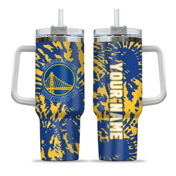 personalized golden state warriors burst swirl blue curved tumbler best selling 1.webp