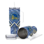personalized golden state warriors chevron angle blue curved tumbler best selling 1.webp