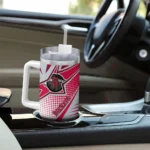 personalized houston rockets arrow burst red curved tumbler best selling 1.webp
