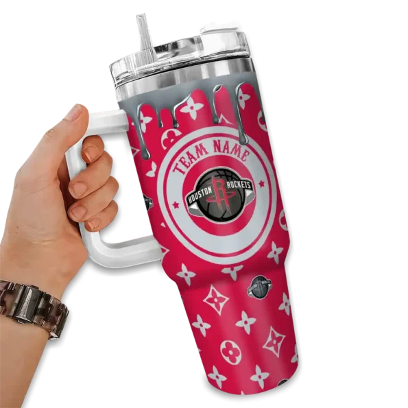 personalized houston rockets bullseye drips red curved tumbler fashion forward 1.webp