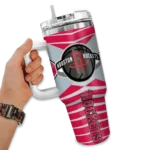 personalized houston rockets chevron layers red curved tumbler best selling 1.webp