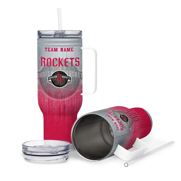personalized houston rockets gradient dots red curved tumbler high quality 1.webp