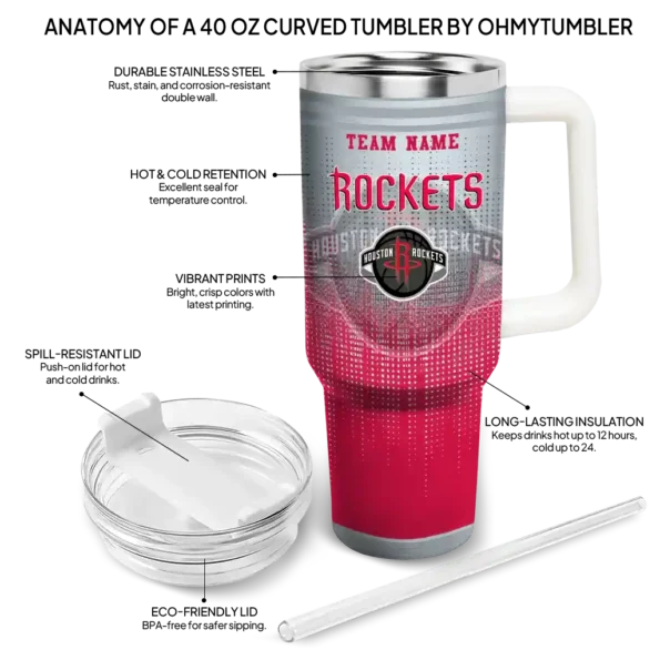 personalized houston rockets gradient dots red curved tumbler new arrival 1.webp