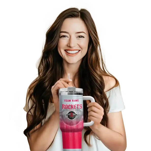 personalized houston rockets gradient dots red curved tumbler premium grade 1.webp