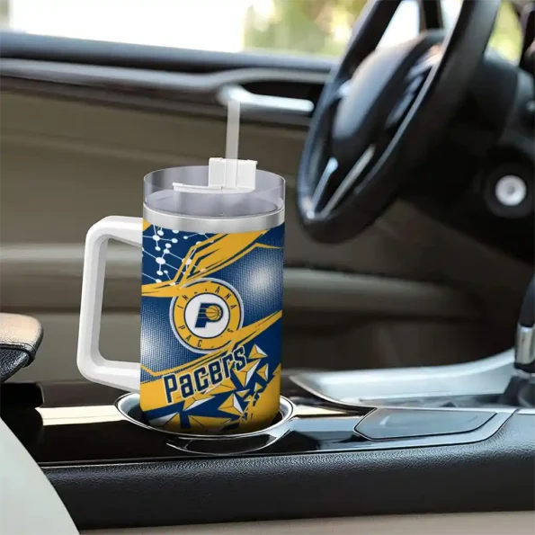 personalized indiana pacers abstract paths blue curved tumbler trendy 1.webp