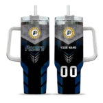 personalized indiana pacers arrow armor blue black curved tumbler best selling 1.webp
