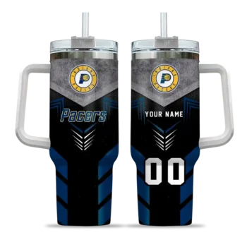 personalized indiana pacers arrow armor blue black curved tumbler best selling 1.webp
