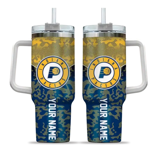 personalized indiana pacers chevron stripe blue curved tumbler best selling 1.webp
