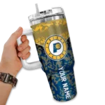 personalized indiana pacers chevron stripe blue curved tumbler best selling 1.webp