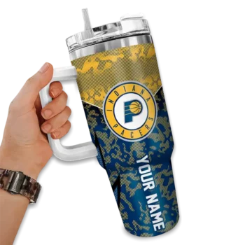 personalized indiana pacers chevron stripe blue curved tumbler fashion forward 1.webp