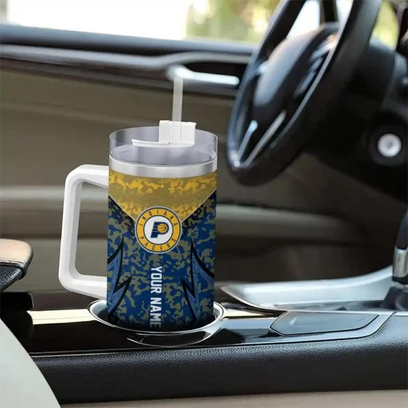 personalized indiana pacers chevron stripe blue curved tumbler trendy 1.webp