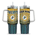 personalized indiana pacers hex texture blue curved tumbler best selling 1.webp