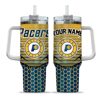 personalized indiana pacers hex texture blue curved tumbler best selling 1.webp