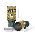 personalized indiana pacers hex texture blue curved tumbler best selling 1.webp