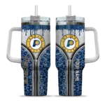 personalized indiana pacers leopard zipper blue curved tumbler best selling 1.webp